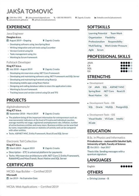 LaTeX CV Template 2