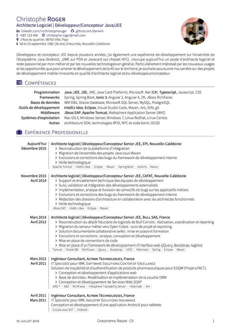 LaTeX CV Template Structure Example