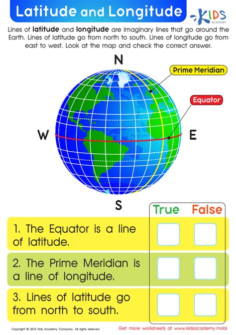 Latitude and Longitude Worksheet