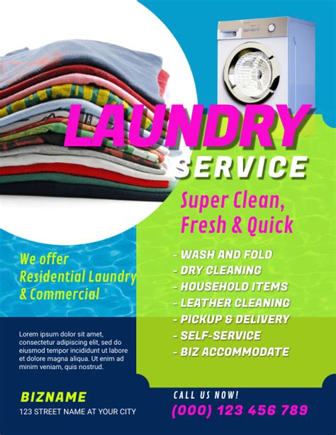 Laundry Flyer Template 5