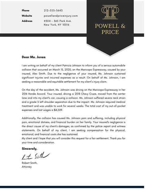 Example of a Law Firm Letterhead Design