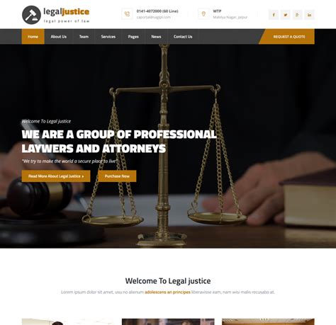 Law Firm Website Template Gallery