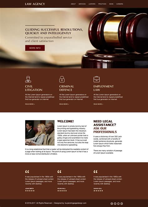 Law Firm Website Template Gallery