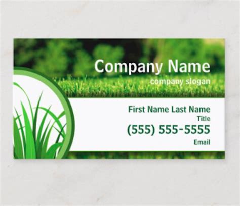 Lawn Care Business Card Template