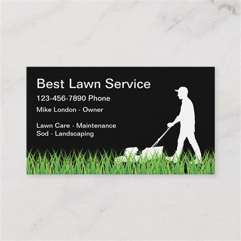 Lawn Care Business Card Template 2