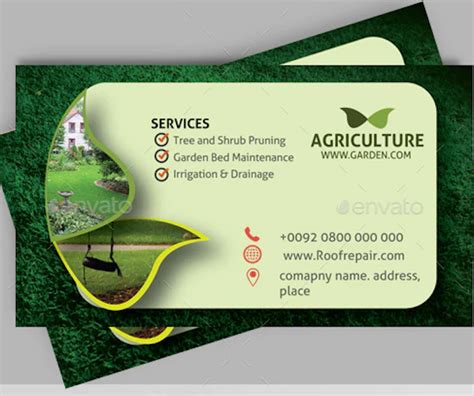 Lawn Care Business Card Template 6