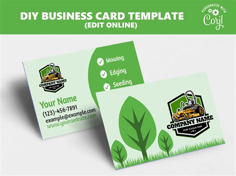 Lawn Care Business Card Templates PDF