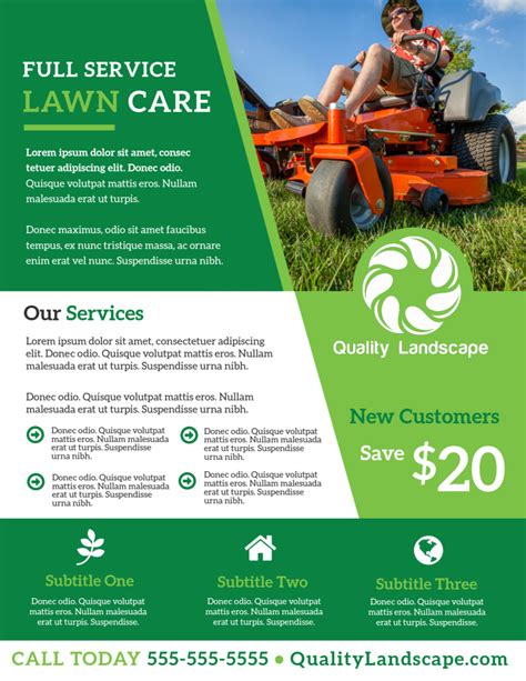 Lawn Care Flyer Template 1