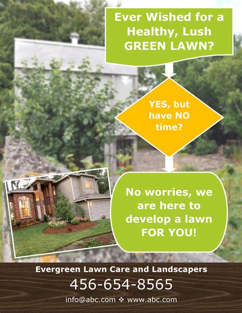 Lawn care flyer template follow-up