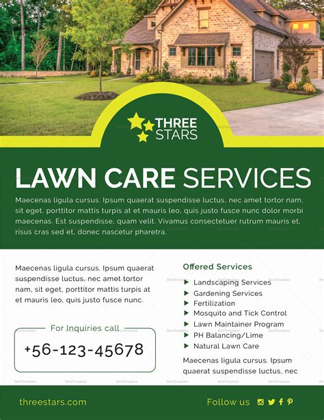 Lawn Care Flyer Template Illustrator