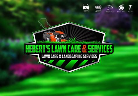 Lawn care logos vector