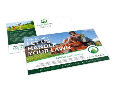 Lawn Care Postcard Template 1