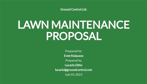 Lawn Care Proposal Template 6