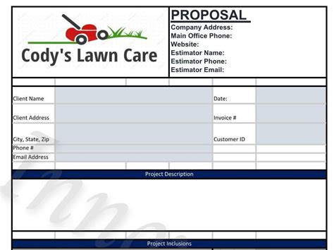 Lawn Care Quote Template