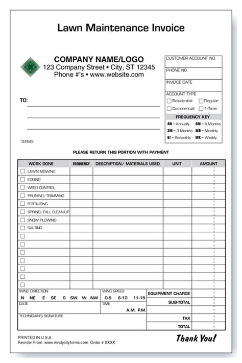 Lawn Care Receipt Template PDF Image 5