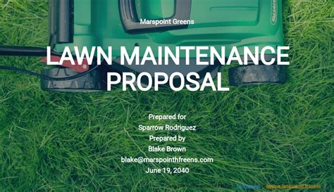 Lawn care service proposals