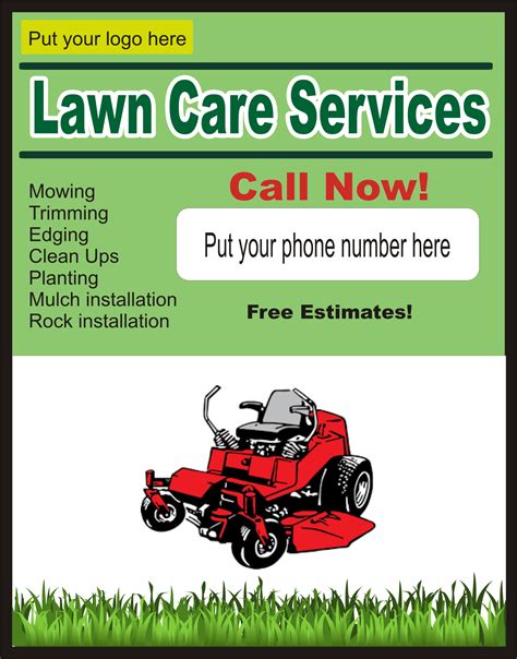 Lawn care service template sample