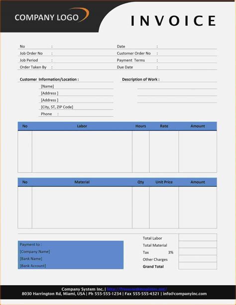 Lawn Care Services Invoice Template