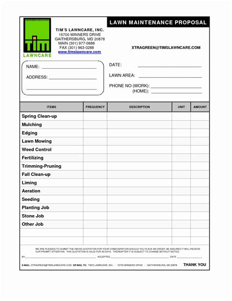 Lawn Care Template Contact Form