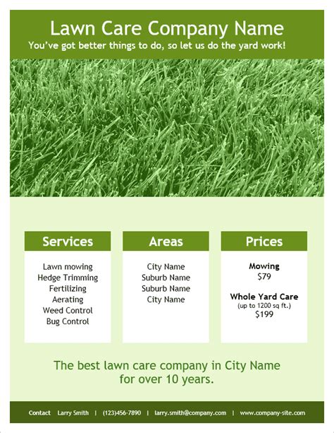 Lawn Care Template Word