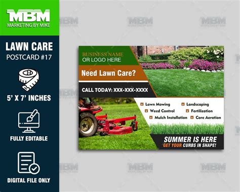 Lawn Care Postcard Template 7: Lawn Care Tips