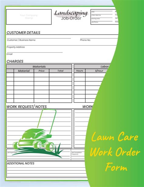 Lawn Care Work Order Form