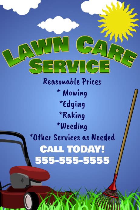 Lawn Mowing Flyer Template 1