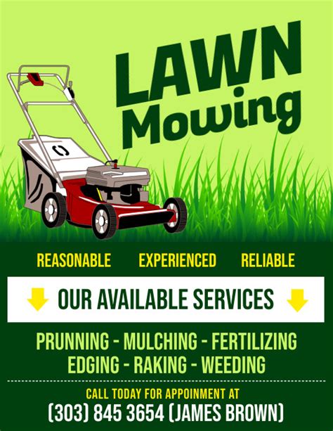 Lawn Mowing Service Flyer Template Creation