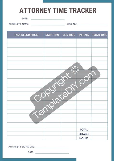 Lawyer Time Tracking Template