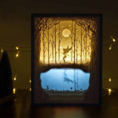 Layered Paper Cut Light Box Template