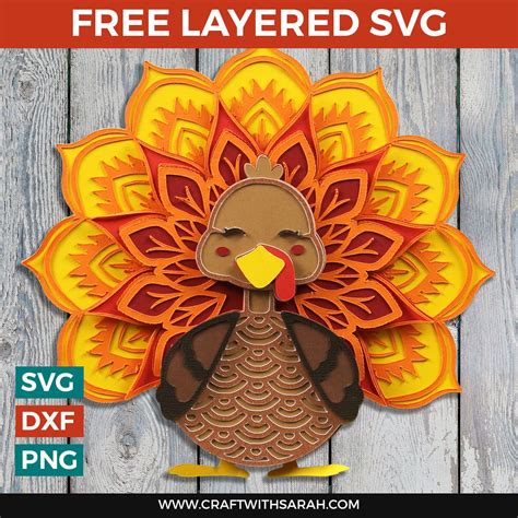 Layered Turkey Template with dimensional look