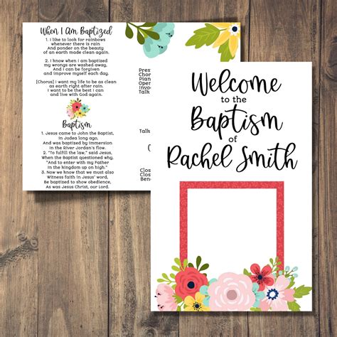 LDS Baptism Program Template 4