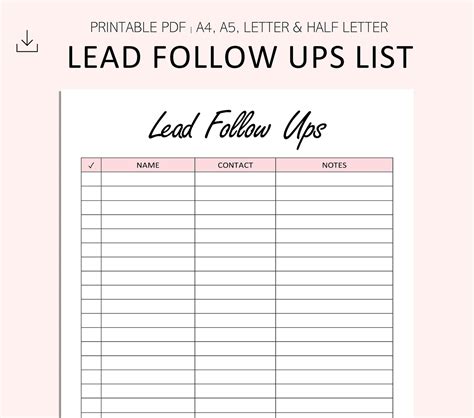 Lead Follow-up Template Gallery 1