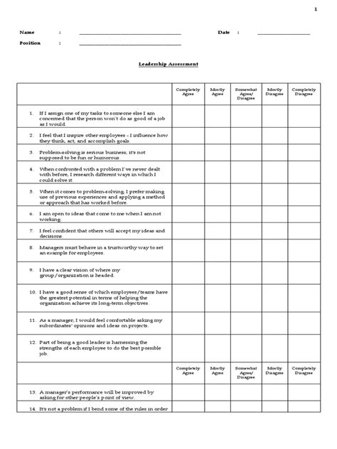 Leadership Skills Assessment