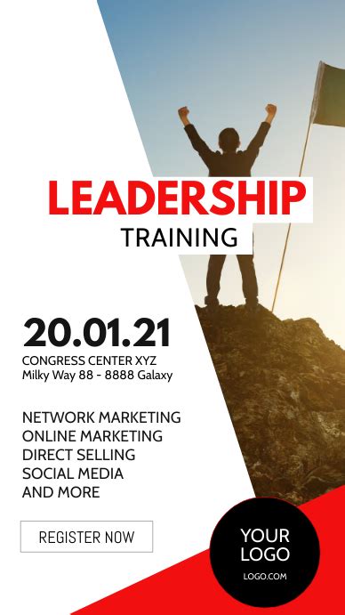 Leadership training flyer template