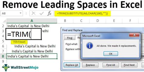 Why Remove Leading Spaces in Excel