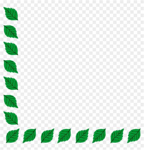 A leaf border stencil with a repeating pattern of leaves