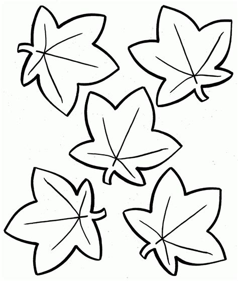 Leaf Coloring Pages for Print