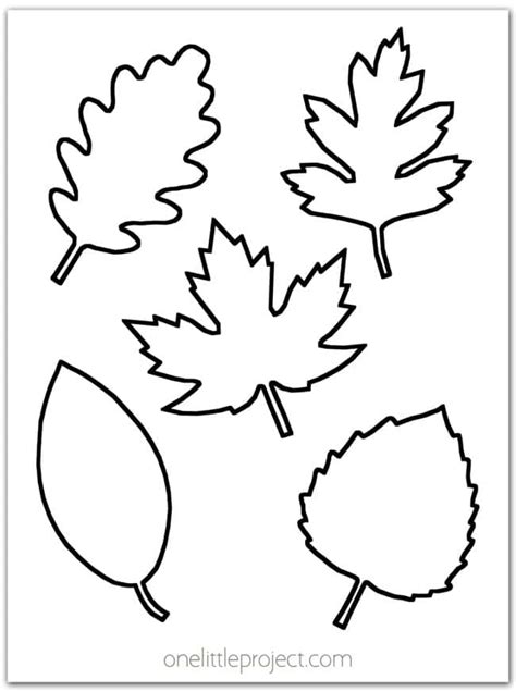 Leaf Cutouts Art Projects Template