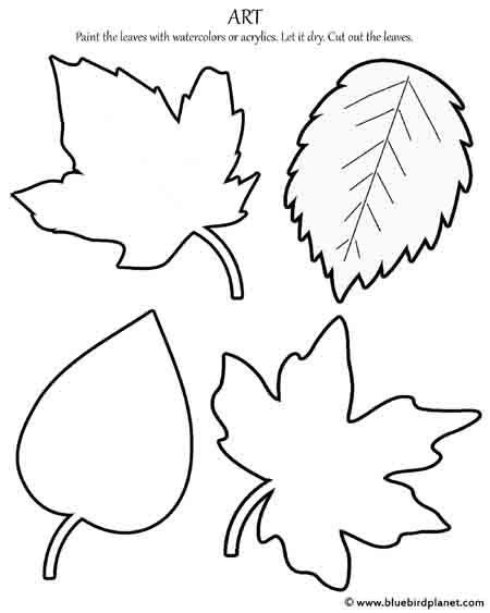 Leaf Cutouts Crafts Template