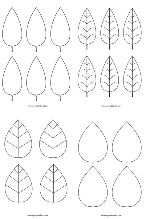 Leaf Cutouts Printable Templates