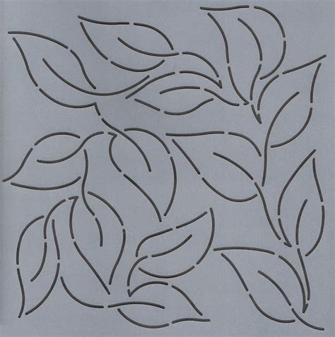 Leaf machine quilting template