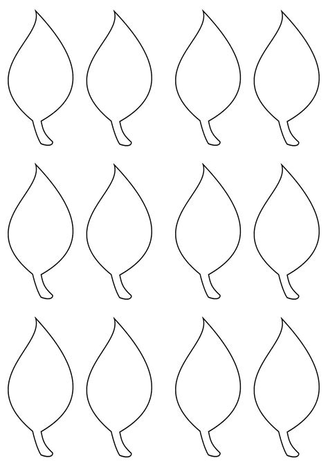 Leaf Silhouette Cutouts Template