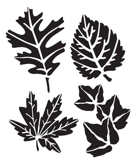 Leaf stencil designs and patterns