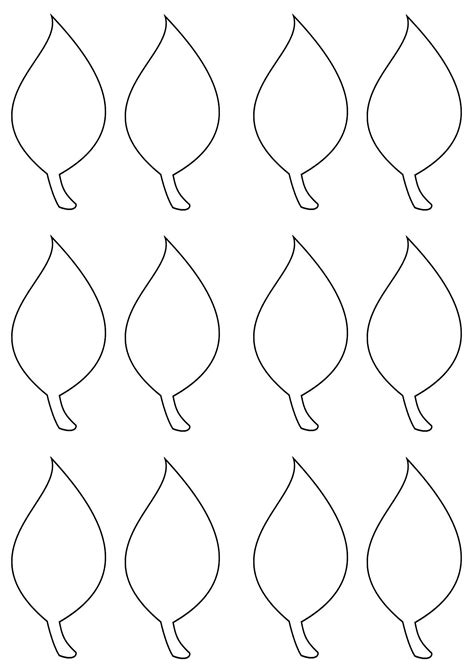 Leaf templates for plasma cutting