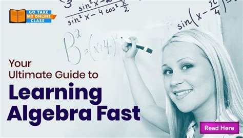 How to Learn Algebra Fast