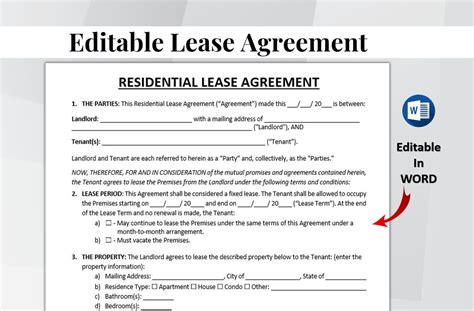 Lease Agreement Template