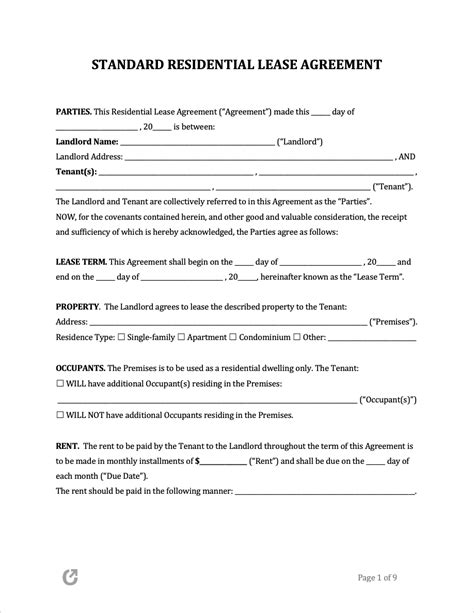 Using a Lease Agreement Template