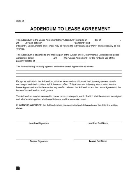 Lease Disclosure Template