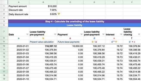 Lease Liability Template